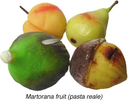 Martorana Fruit, or almond marzipan.