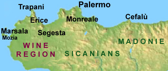 places around Palermo.