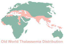 Historical distribution of thalassemia.