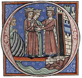 Joan and her brother Richard Lionheart with Philip of France.