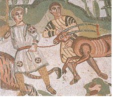 Mosaic at Piazza Armerina.
