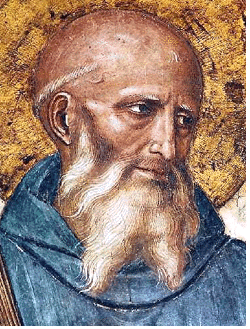 St Benedict of Nursia.