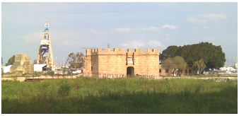 The gatehouse of Castello al Mare in Palermo.