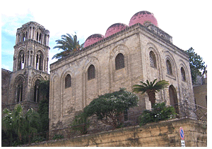 San Cataldo church with, in background, 
the Norman-Arab tower of the Martorana.