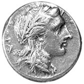 Agathocles on Syracusan coin.