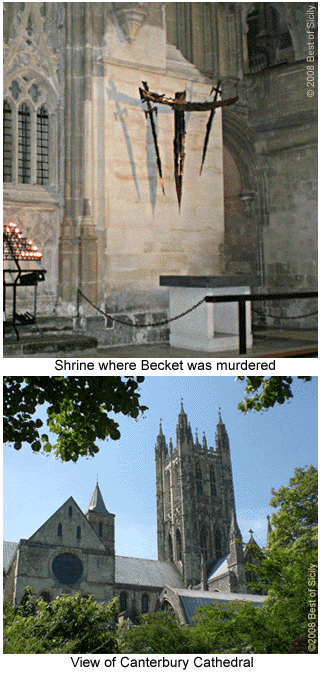 English sites associated with Becket.