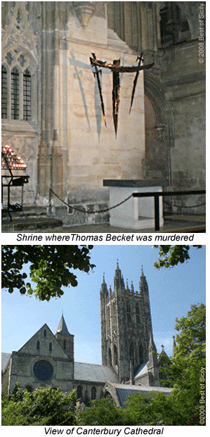 English sites associated with Becket.