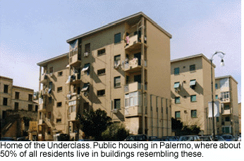 Public or 'council' housing in Sicily.
