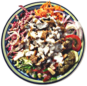 A kebab platter.