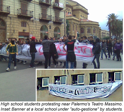 Sicily's young revolutionaries skipping school.