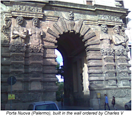 Porta Nuova Gate depicts Tunisian prisoners.