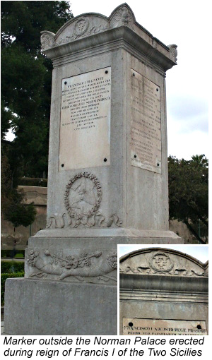 Distance marker in Palermo.