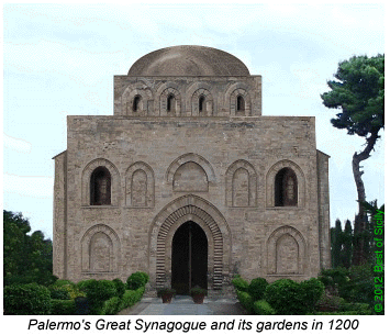 Artist's concept of Palermo's chief synagogue as it was.