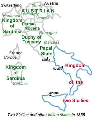 Italian states in 1858. Italian states in 1858.