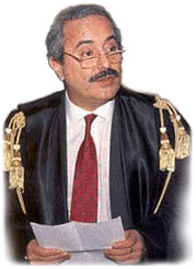 Judge Falcone in court.