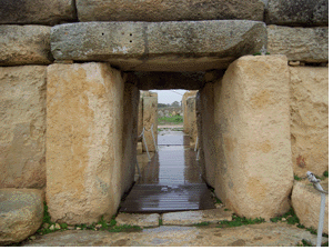 Trilithon entrance to Hagar Qim temple.