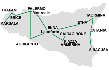 Itinerary of this eight-day tour.