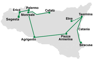 Itinerary of this seven-day tour.