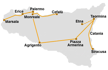 Itinerary of
this seven-day tour.