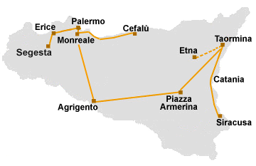 Itinerary of this seven-day tour.