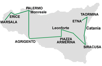 Itinerary of this eight-day tour.