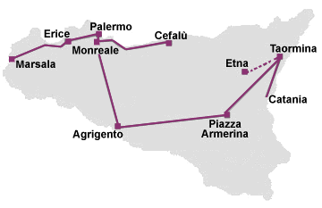 Itinerary of this seven-day tour.