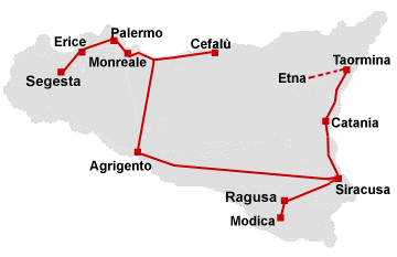 Itinerary of this eight-day tour.